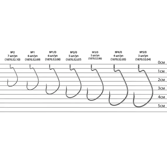 Гачок Select WH-33 #1 (6 шт / уп), Номер гачка, №: 1, фото , изображение 3